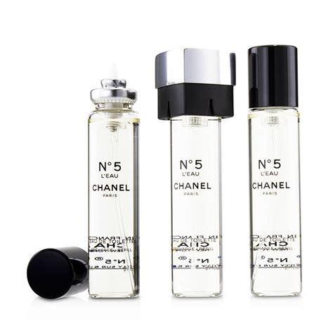 chanel no 5 eau de toilette purse spray refills 3x20ml